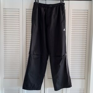 Adidas Y2K Track Pants with Mesh Lining Men’s Black with Knee Slits Size XL